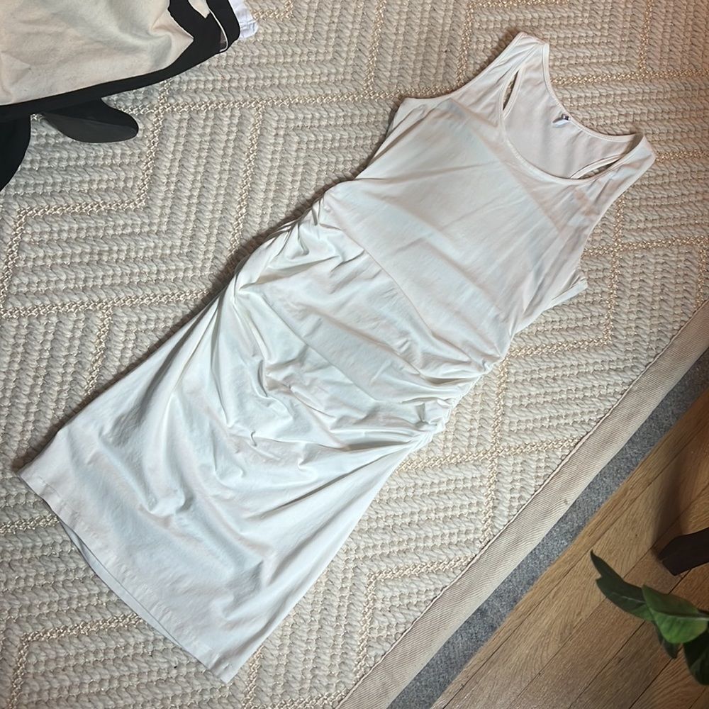 Women's Sleeveless Racerback Tank Ruched Bodycon